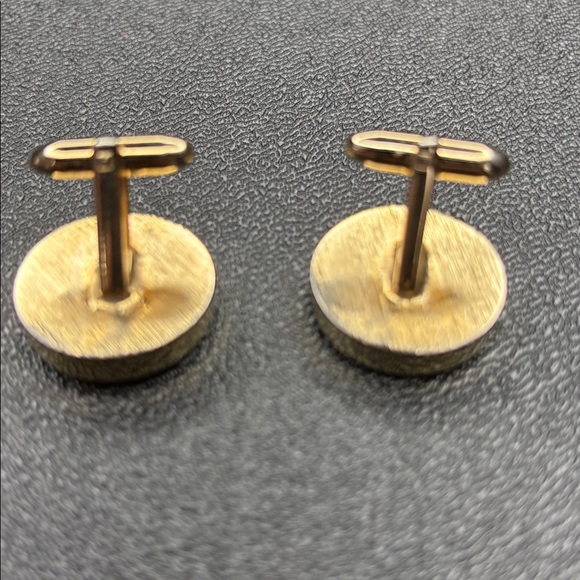 Gold and Multicolor Round Earrings - Picture 3 of 4